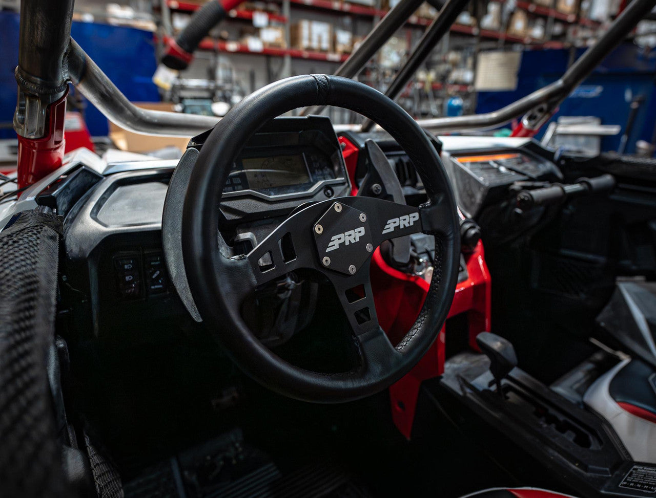 PRP Flat Leather Steering Wheel