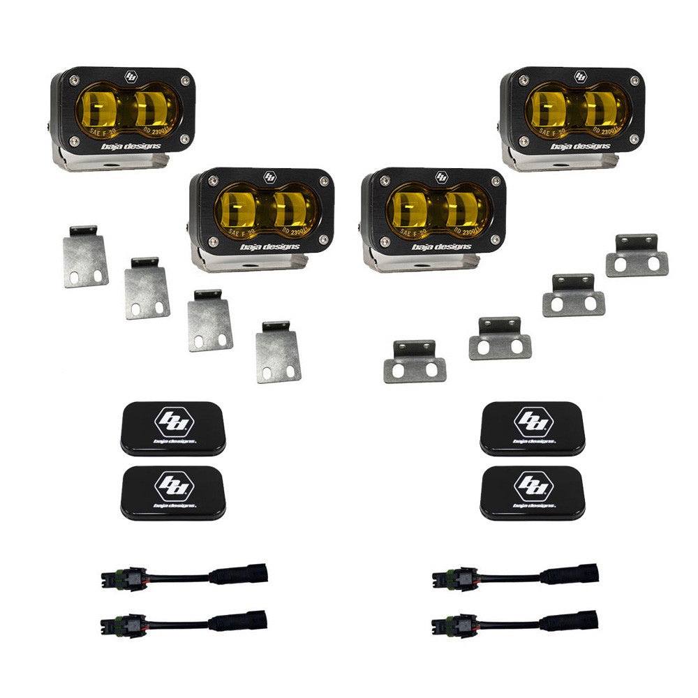 Baja Designs Ford Raptor S2 SAE Dual Fog Pocket Kit - Ford 2021-23 F-150; NOTE: Raptor