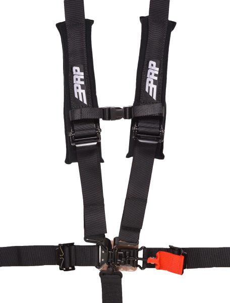 PRP 5.2 SFI Harness with Removable Pads on Shoulder- Black