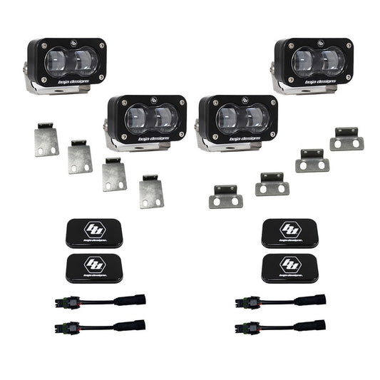 Baja Designs Ford Raptor S2 SAE Dual Fog Pocket Kit - Ford 2021-23 F-150; NOTE: Raptor