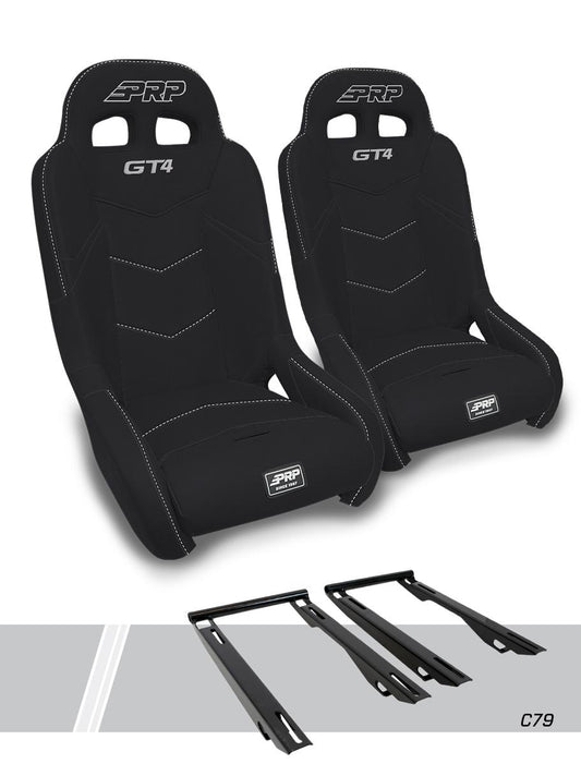 PRP GT4 Suspension Seats Kit for Polaris RZR PRO XP, PRO R, PRO S, Turbo R (Pair)
