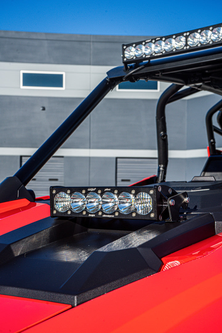 Baja Designs Polaris OnX6+ 10 Inch Hood Mount Light Bar Kit - Polaris Pro XP/Turbo R