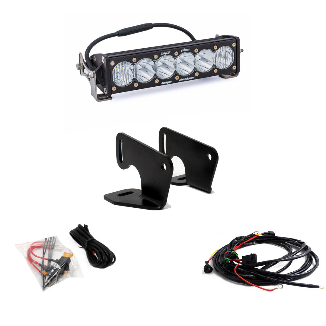 Baja Designs Polaris OnX6+ 10 Inch Hood Mount Light Bar Kit - Polaris Pro XP/Turbo R