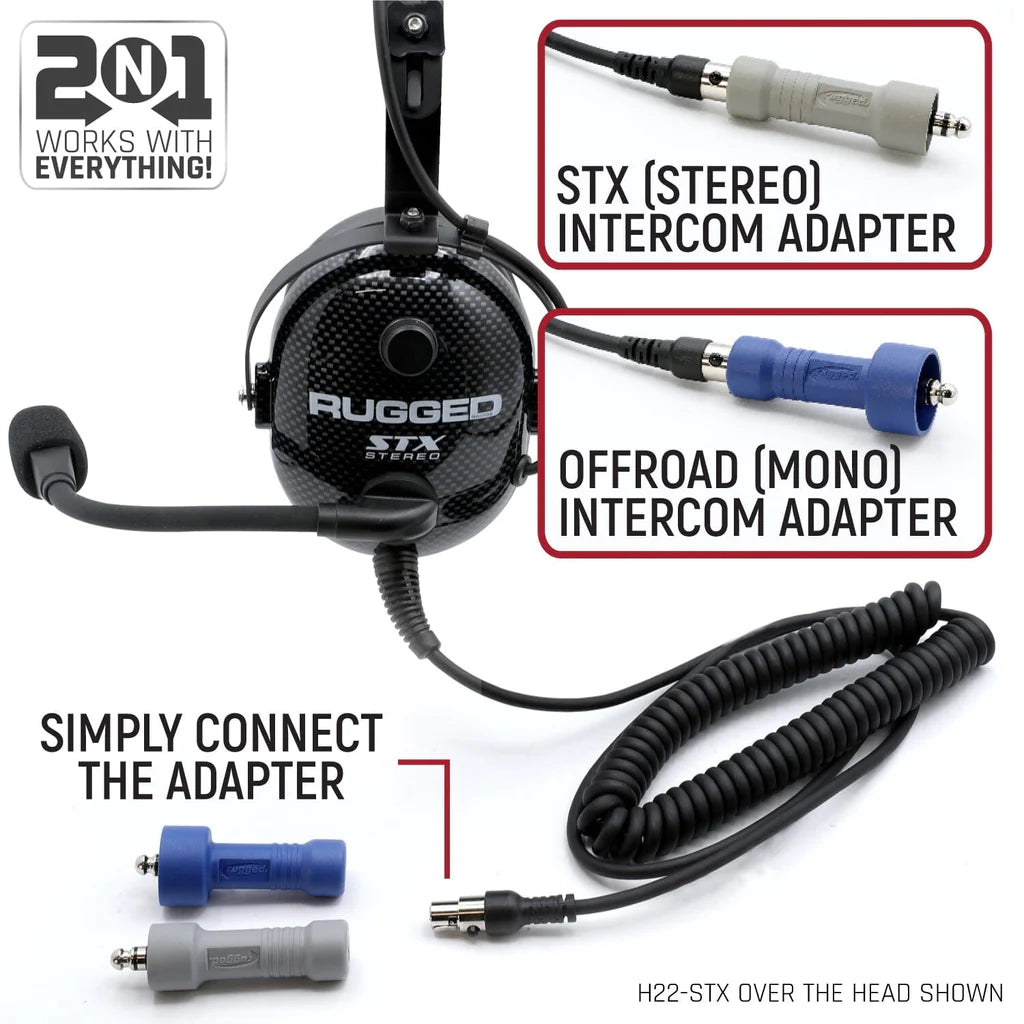 Rugged Radios ULTIMATE HEADSET for STEREO and OFFROAD Intercoms