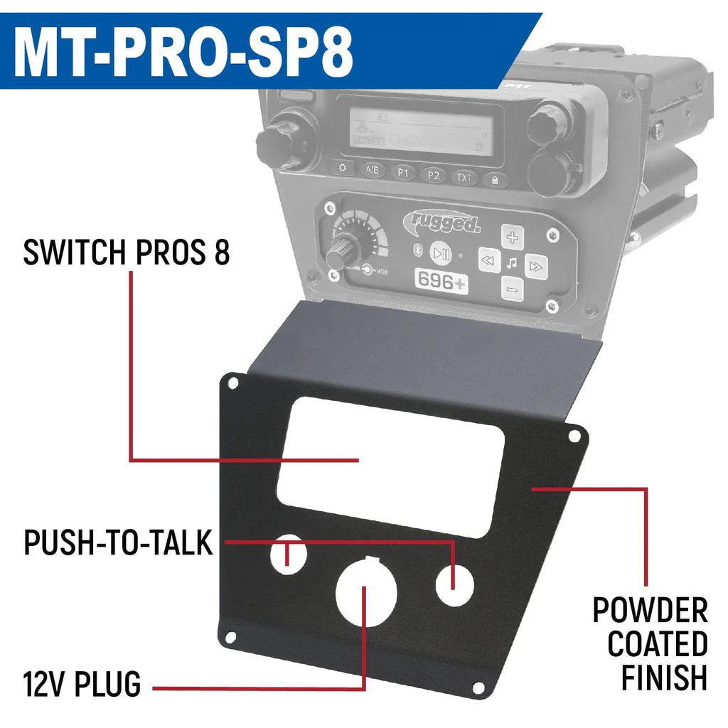 Rugged Radios Polaris Pro R/XP/Turbo R Lower Acc Panel