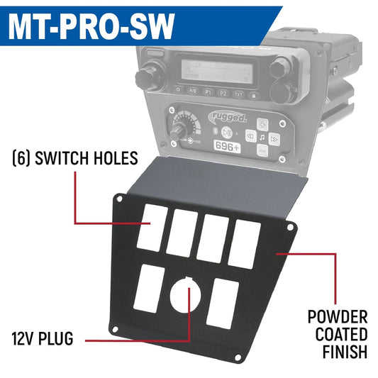 Rugged Radios Polaris Pro R/XP/Turbo R Lower Acc Panel