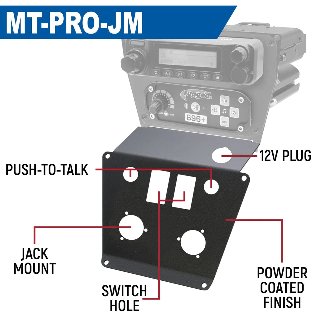 Rugged Radios Polaris Pro R/XP/Turbo R Lower Acc Panel
