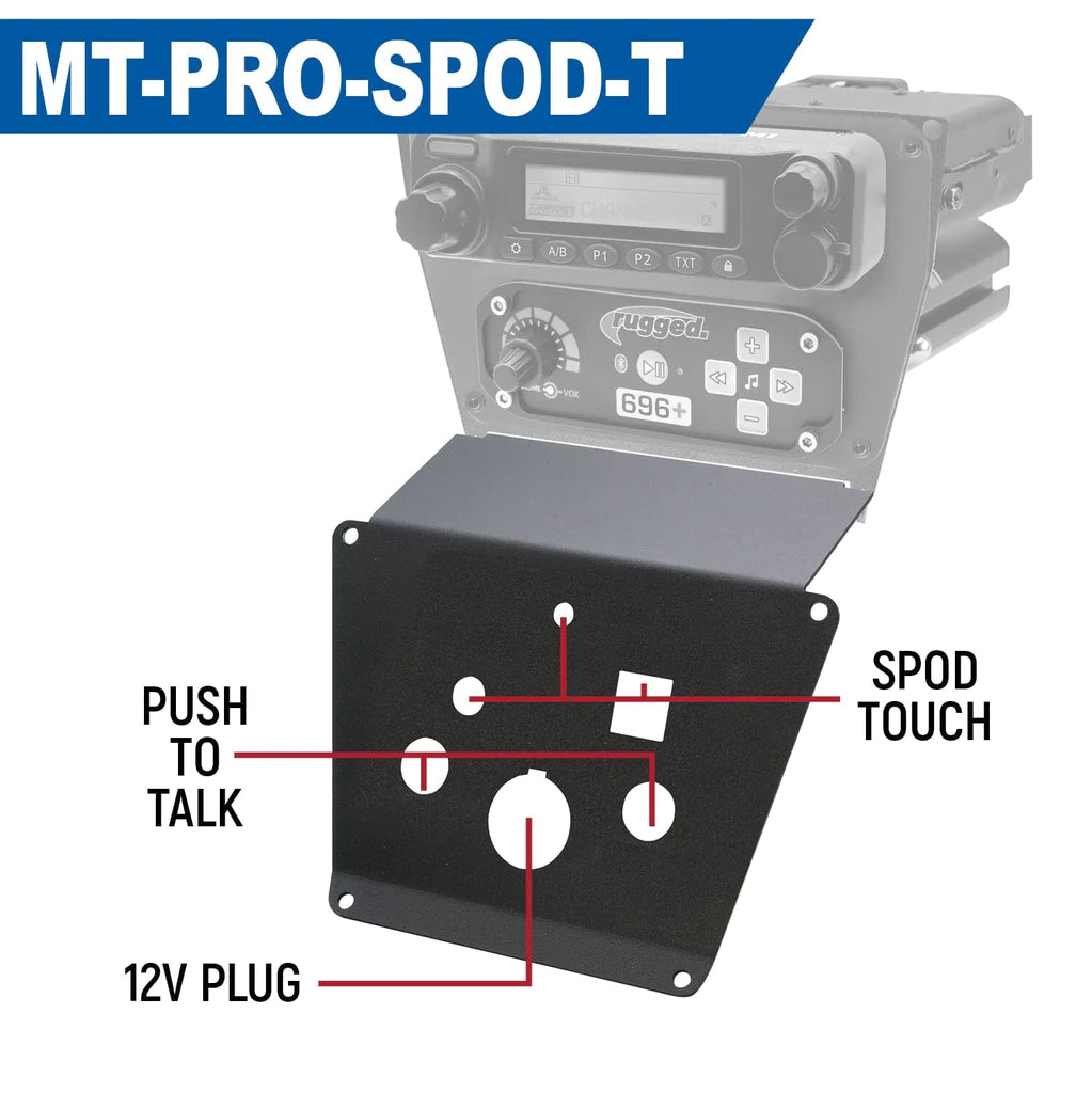 Rugged Radios Polaris Pro R/XP/Turbo R Lower Acc Panel